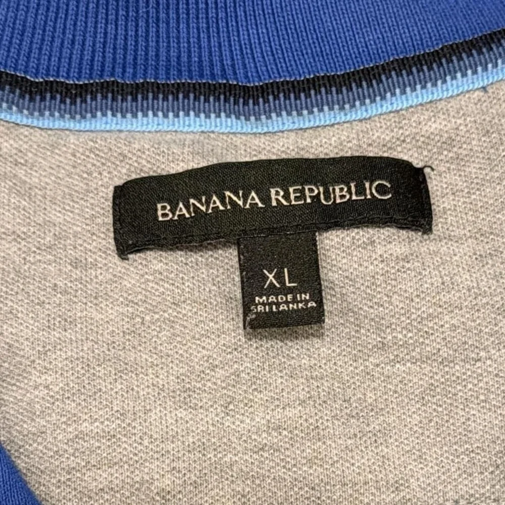 Banana Republic Blue‎ Polo Shirt | Minimal Logo | XL